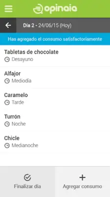 [DEMO] Opinaia Diario de Consumo android App screenshot 2